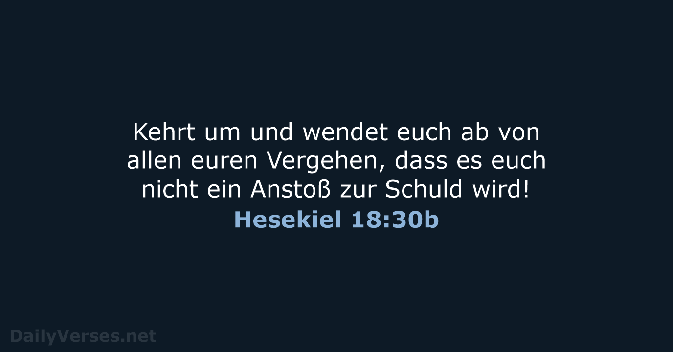 Hesekiel 18:30b - ELB