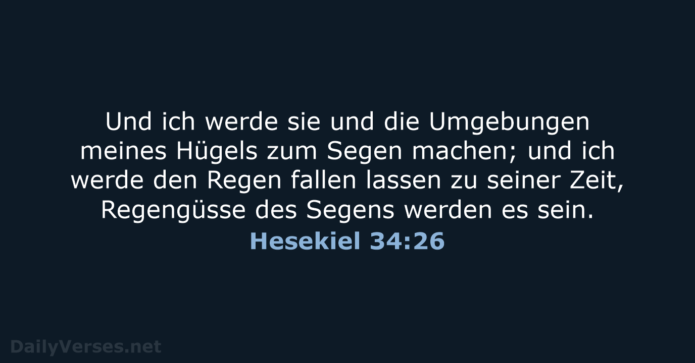 Hesekiel 34:26 - ELB