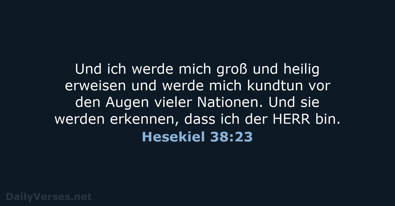 Hesekiel 38:23 - ELB