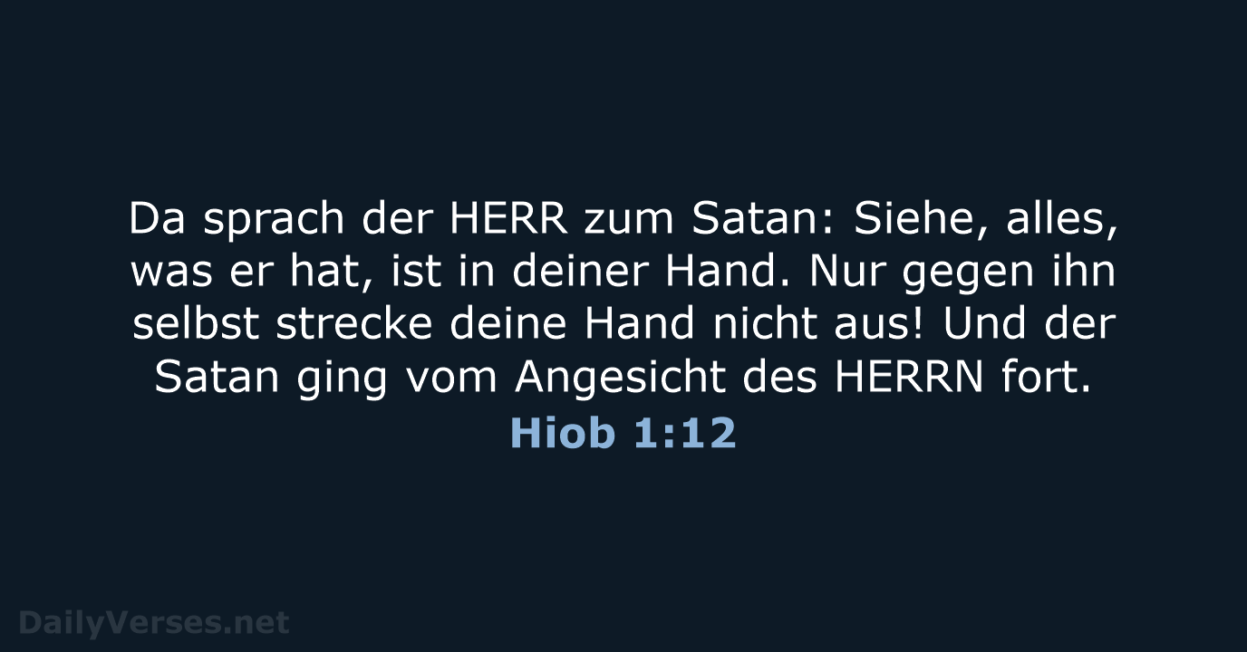 Hiob 1:12 - ELB