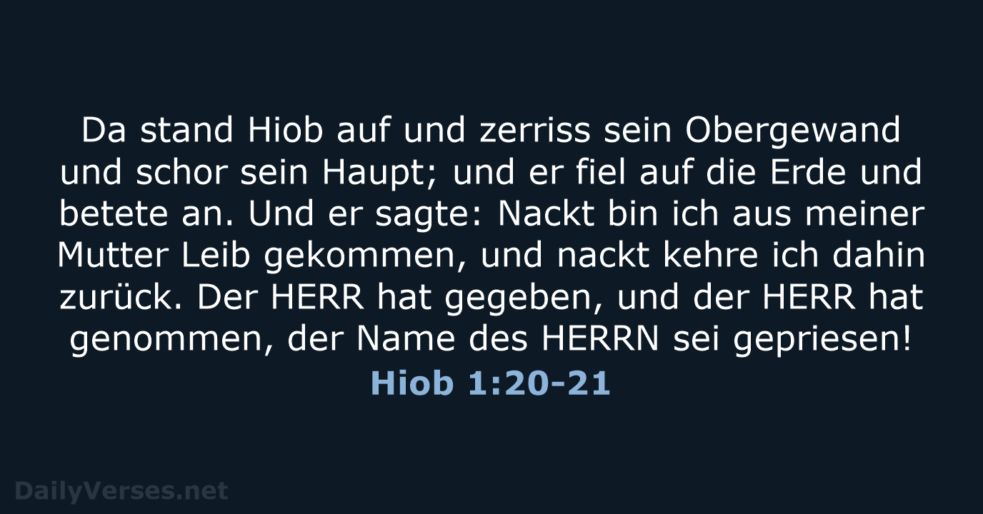 Hiob 1:20-21 - ELB