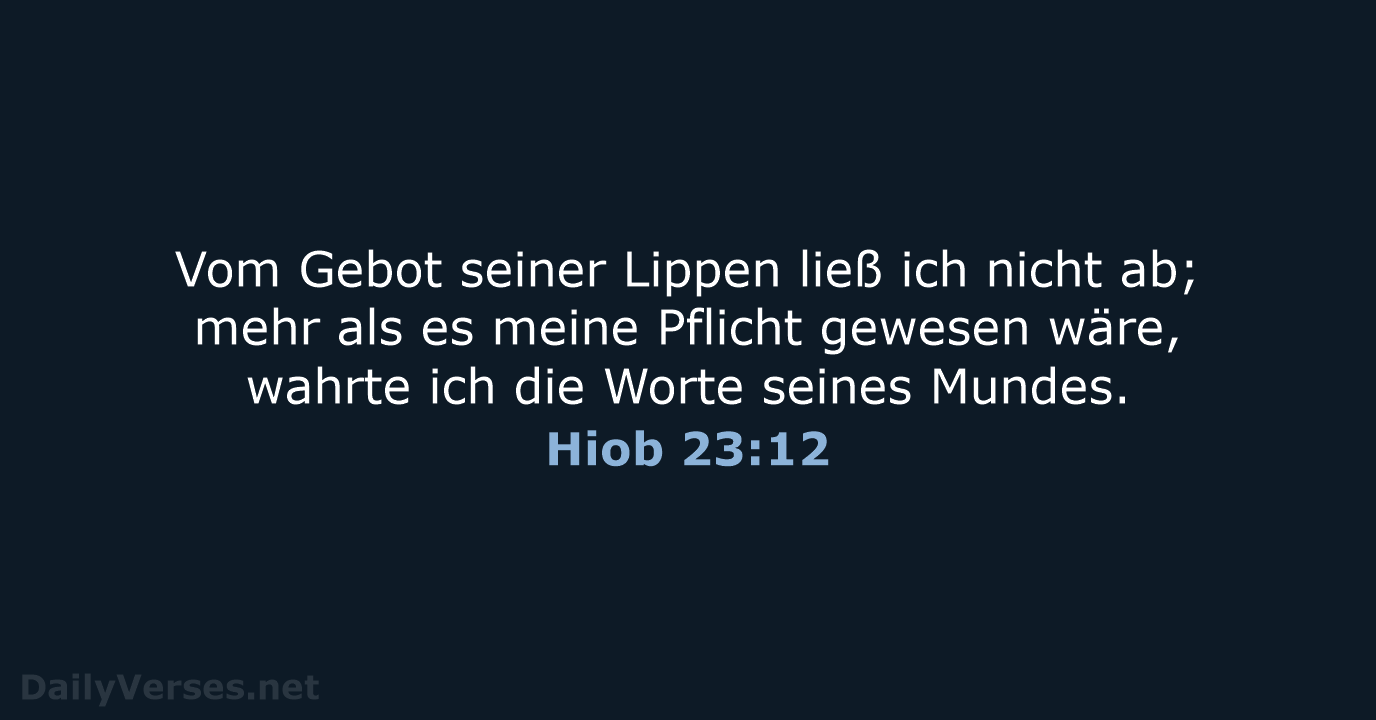 Hiob 23:12 - ELB