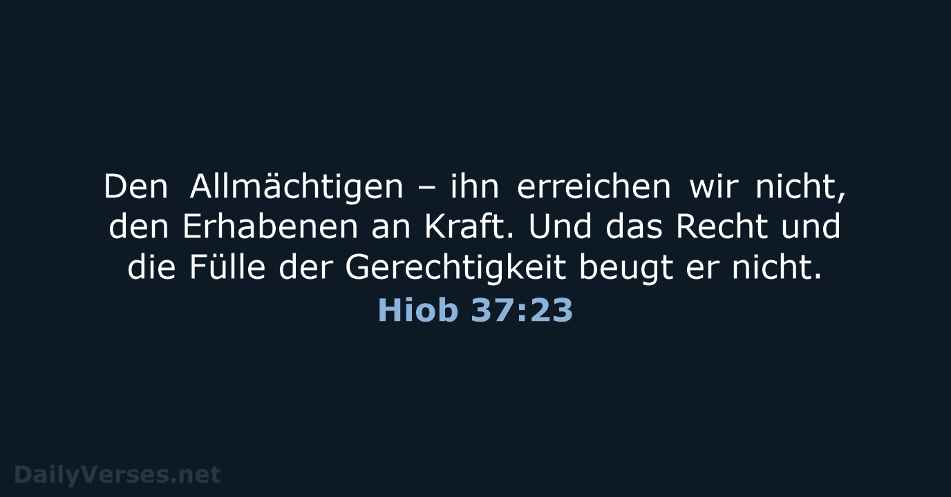 Hiob 37:23 - ELB