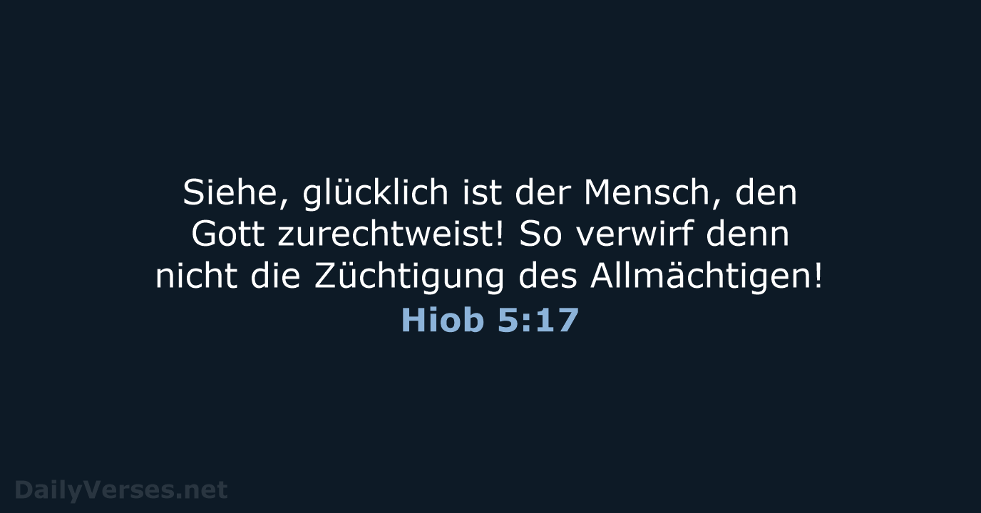 Hiob 5:17 - ELB