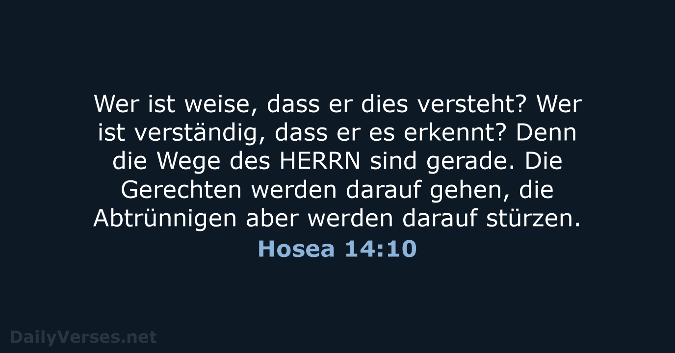 Hosea 14:10 - ELB