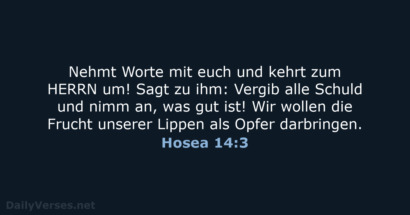 Hosea 14:3 - ELB