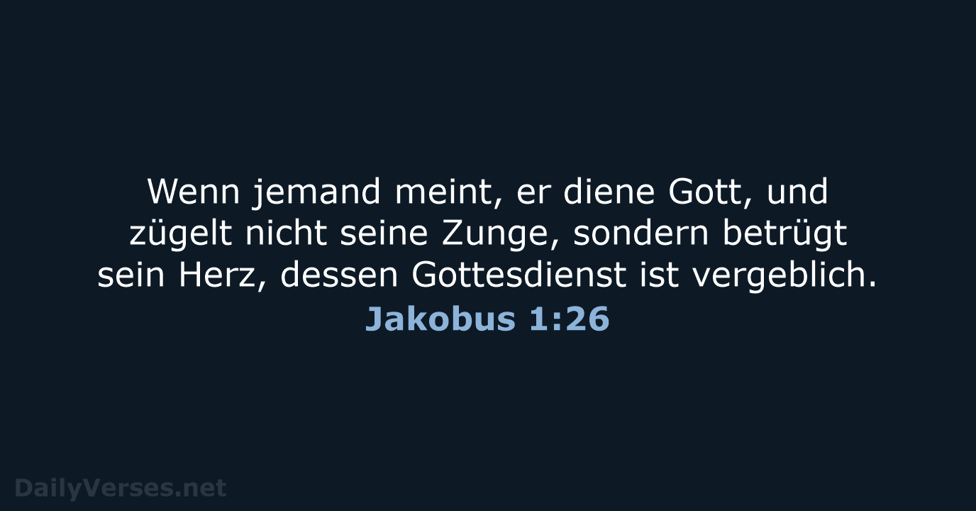 Jakobus 1:26 - ELB