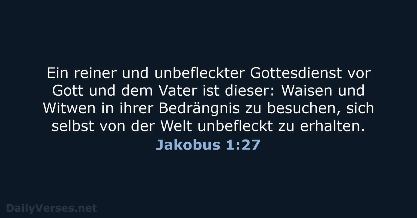 Jakobus 1:27 - ELB