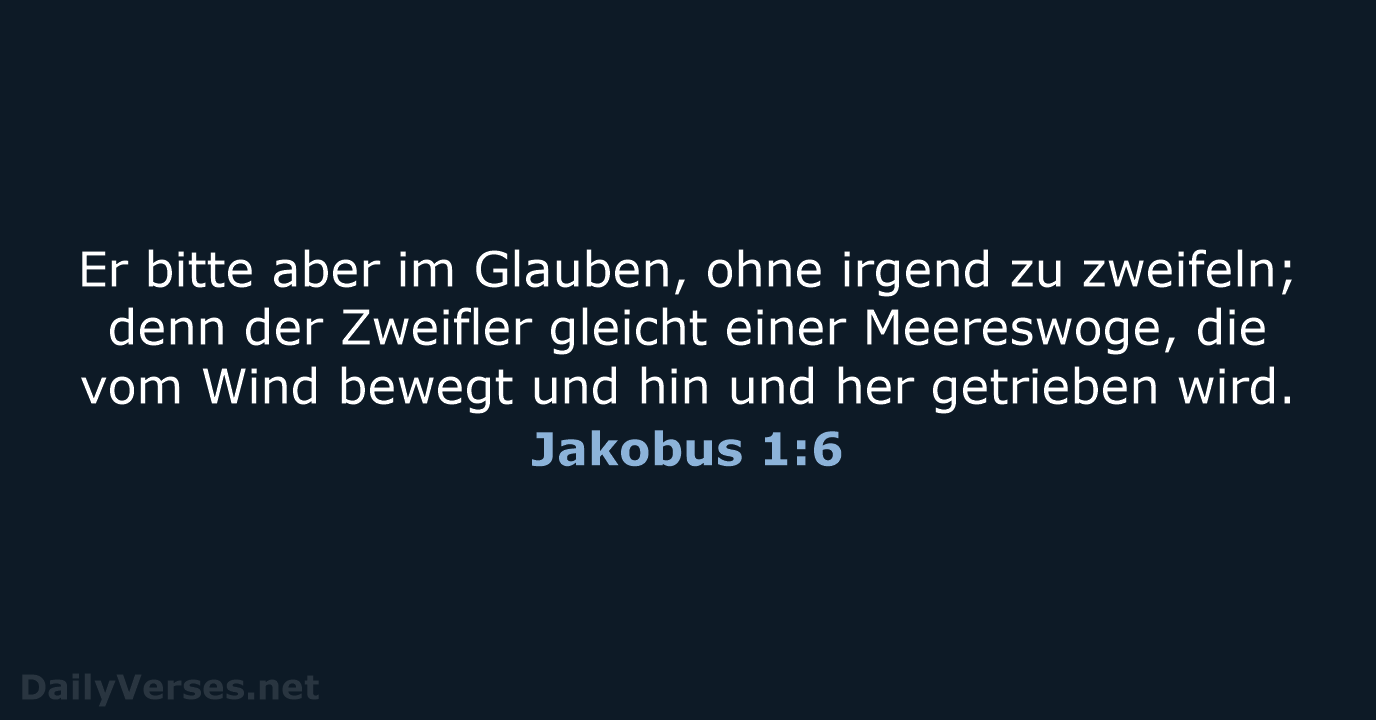 Jakobus 1:6 - ELB
