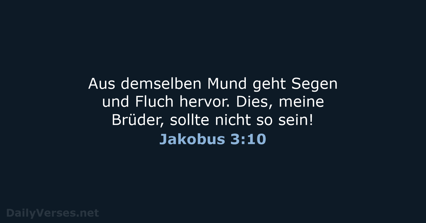 Jakobus 3:10 - ELB