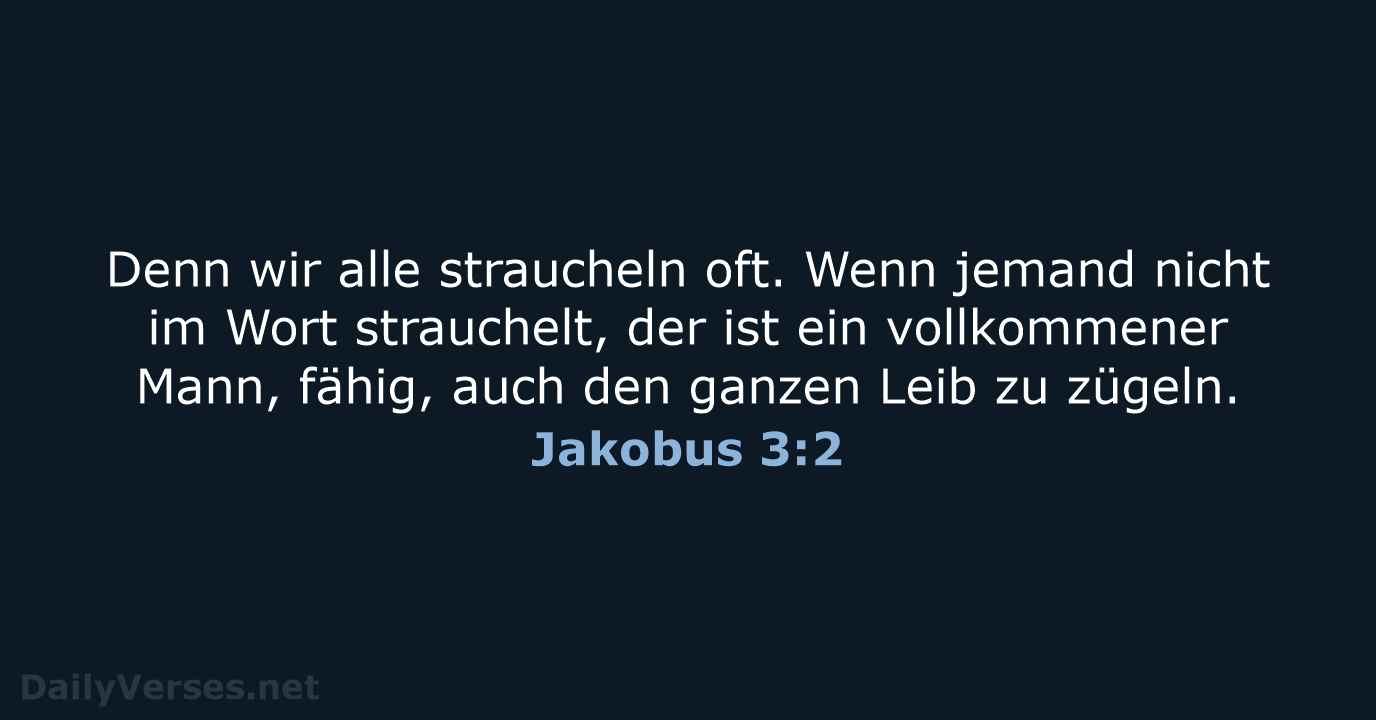 Jakobus 3:2 - ELB