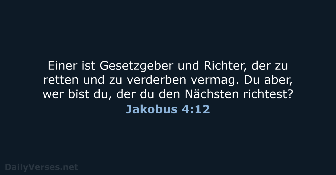 Jakobus 4:12 - ELB