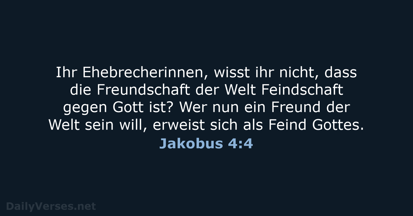 Jakobus 4:4 - ELB