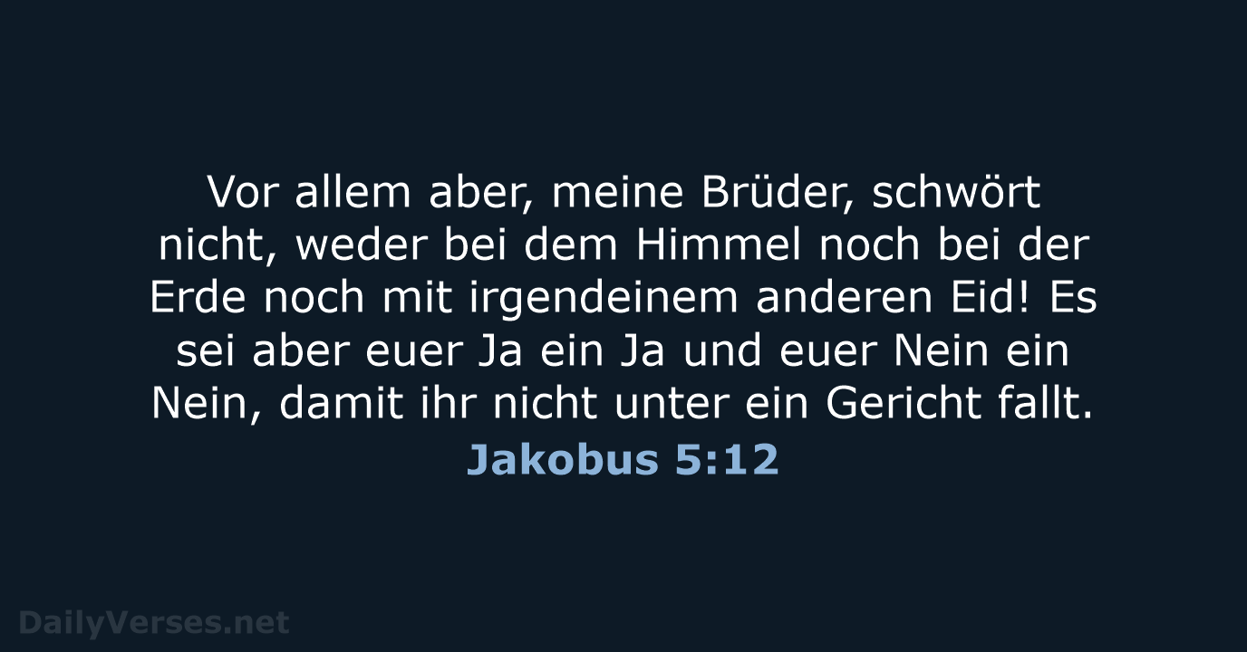 Jakobus 5:12 - ELB