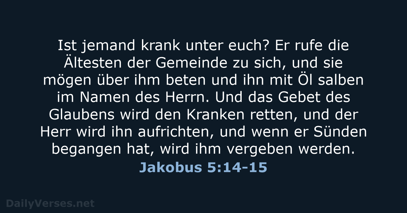 Jakobus 5:14-15 - ELB