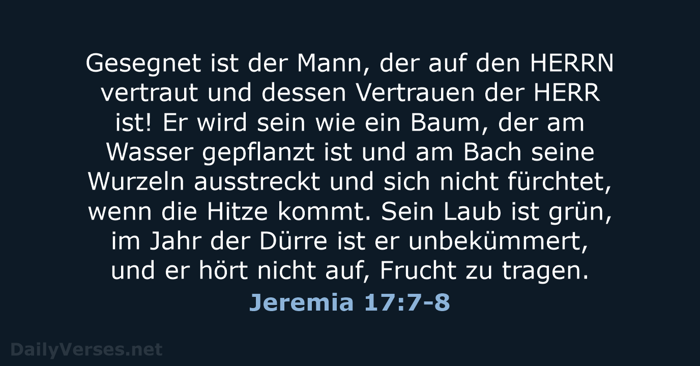 Jeremia 17:7-8 - ELB