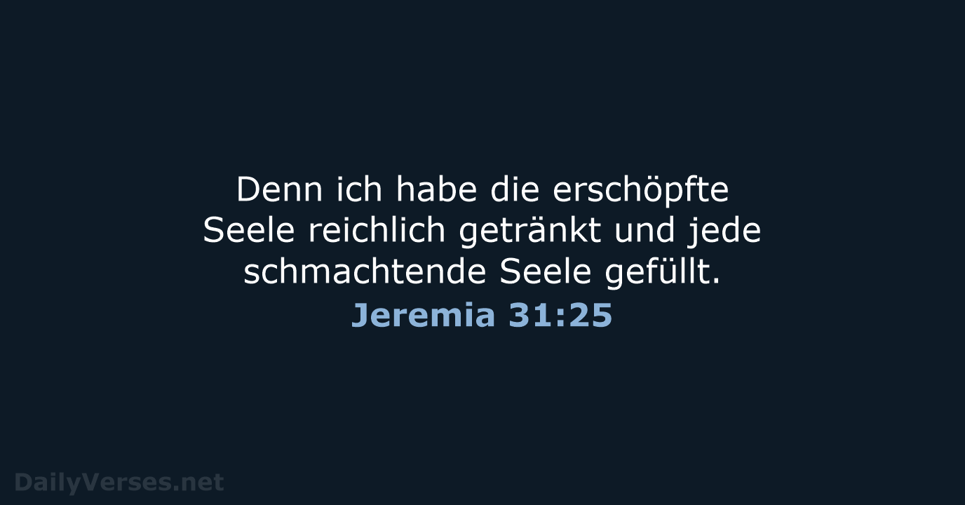 Jeremia 31:25 - ELB