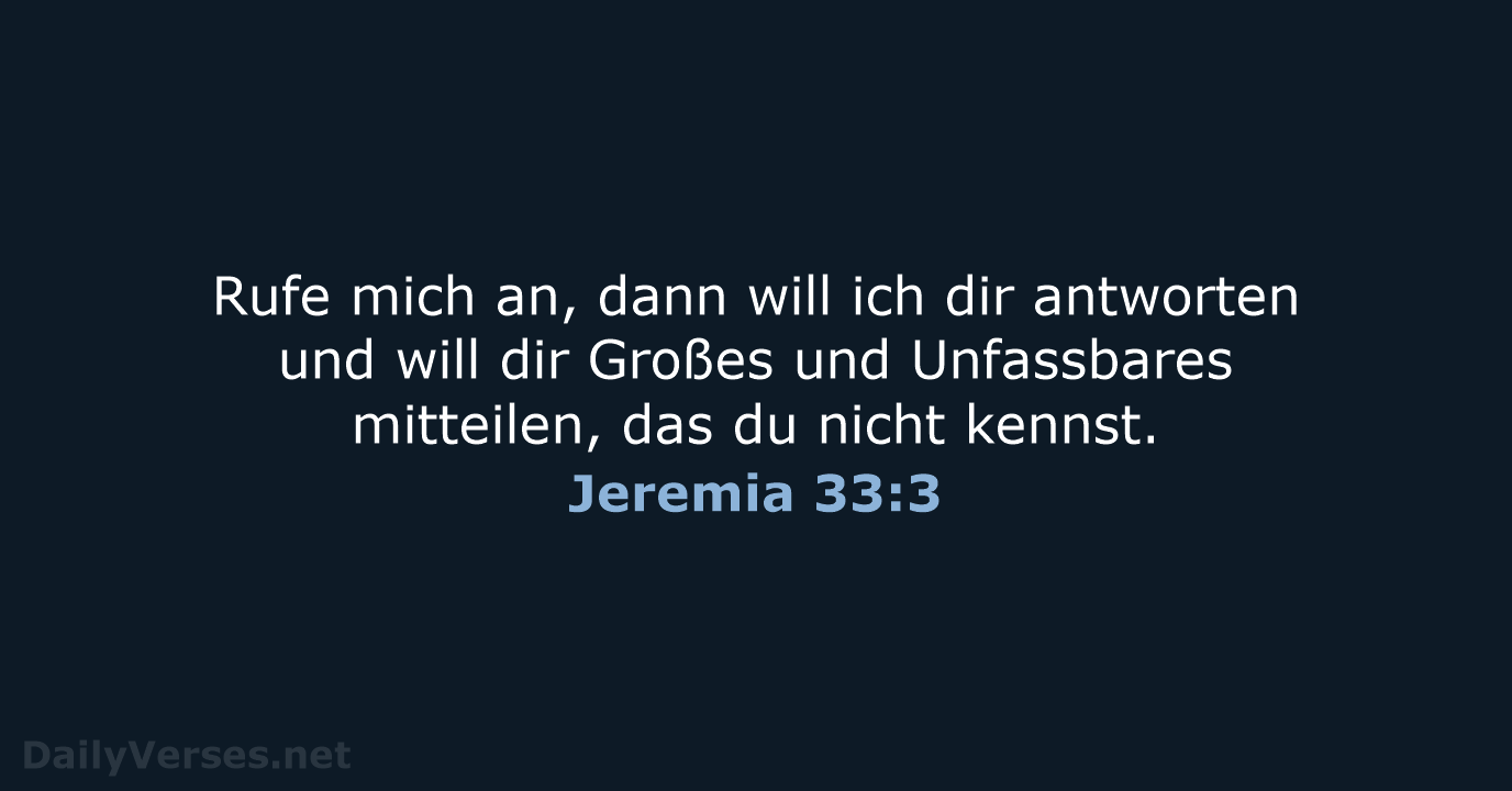 Jeremia 33:3 - ELB