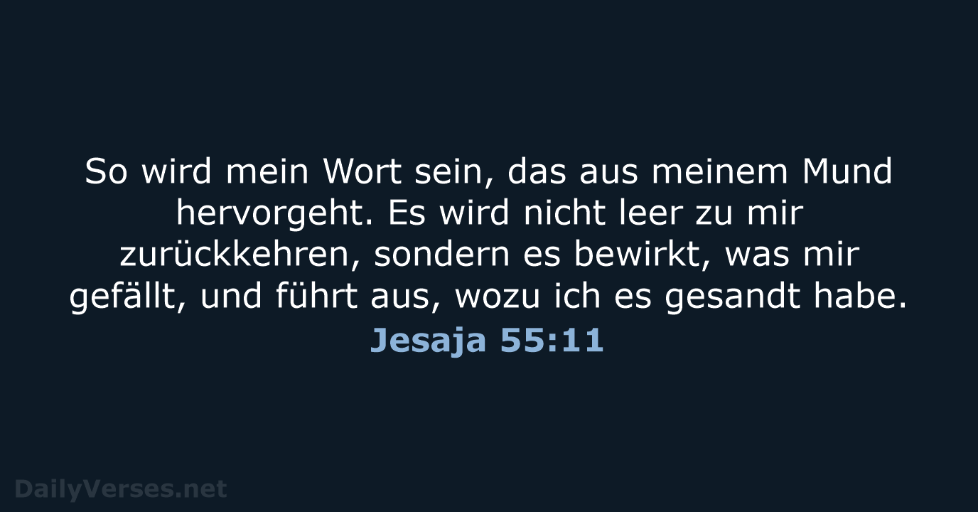 Jesaja 55:11 - ELB