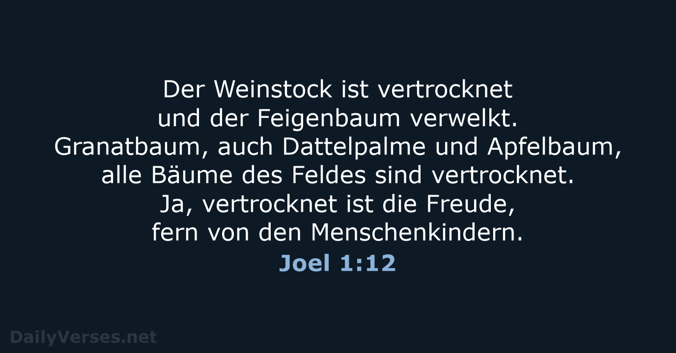 Joel 1:12 - ELB