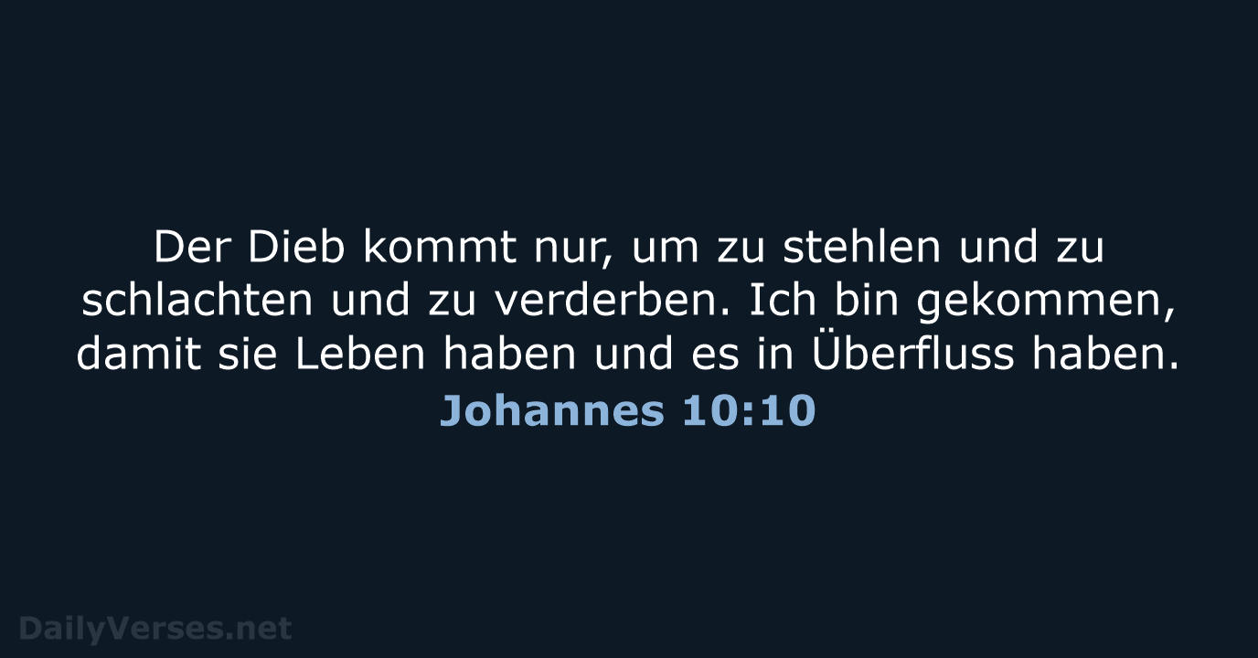 Johannes 10:10 - ELB