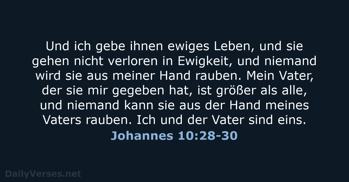 Johannes 10:28-30 - ELB