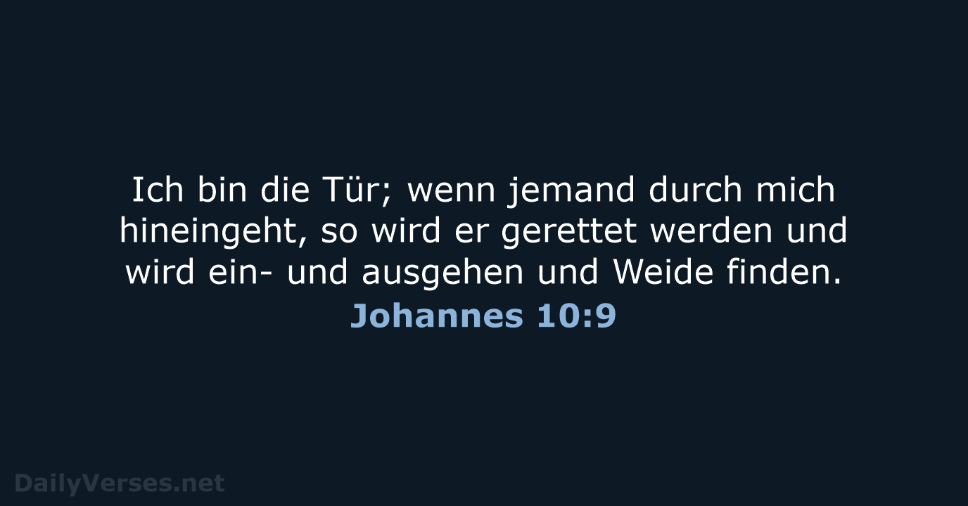 Johannes 10:9 - ELB