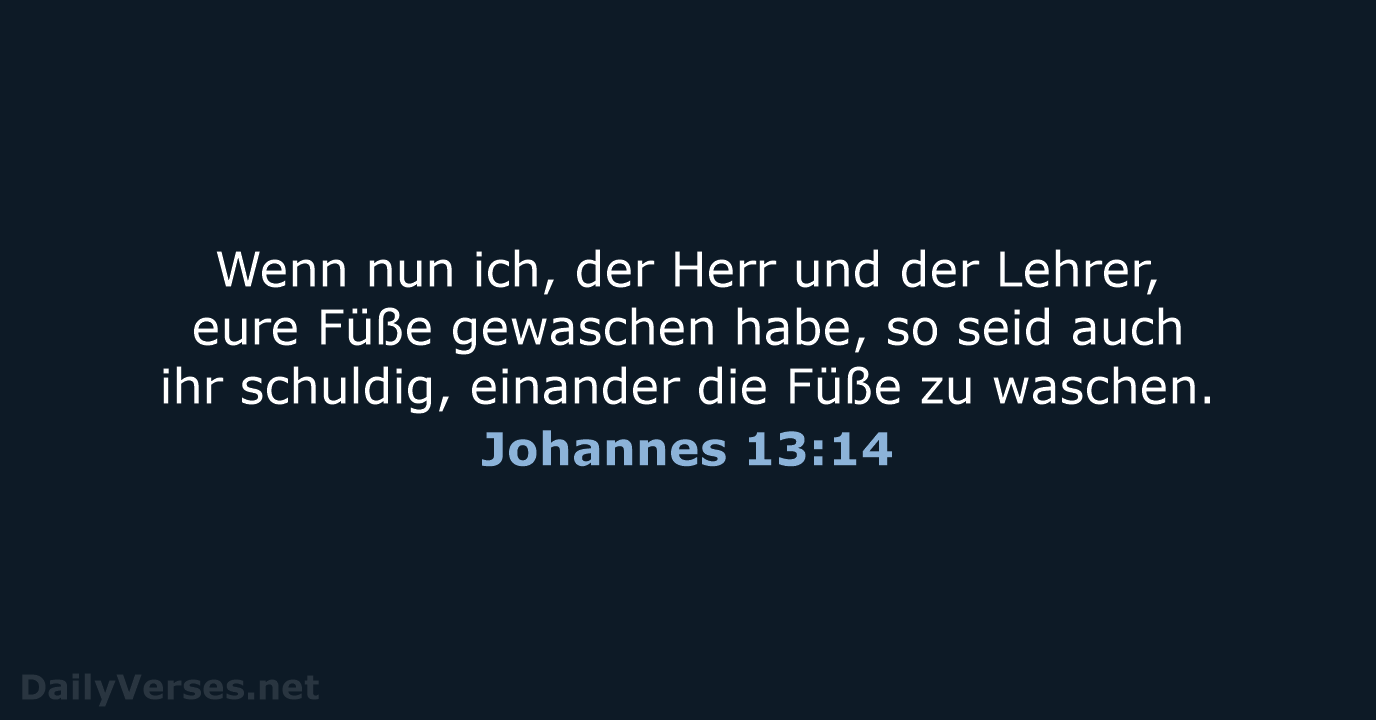 Johannes 13:14 - ELB