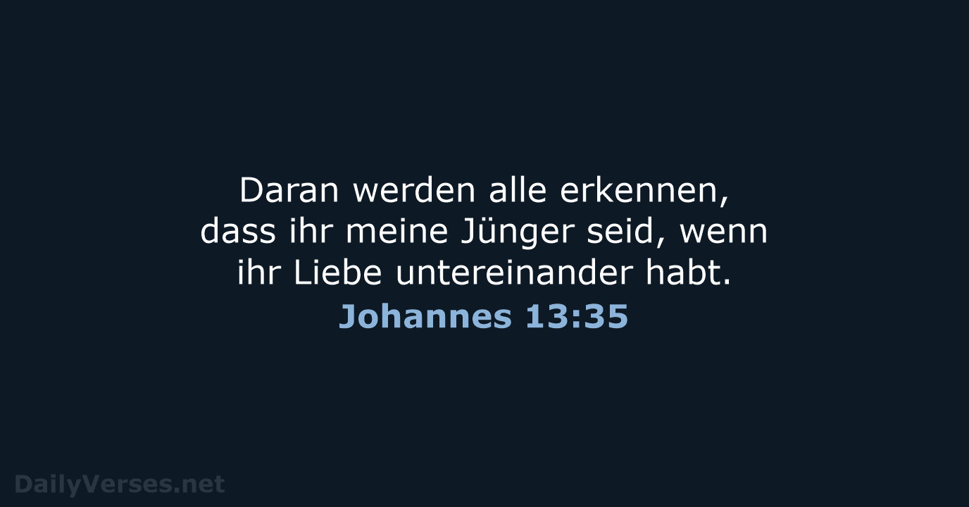 Johannes 13:35 - ELB