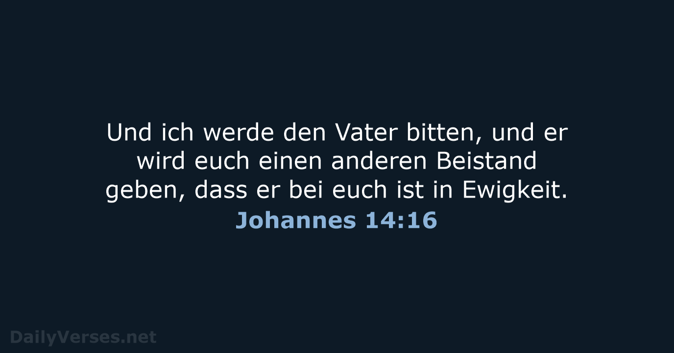 Johannes 14:16 - ELB