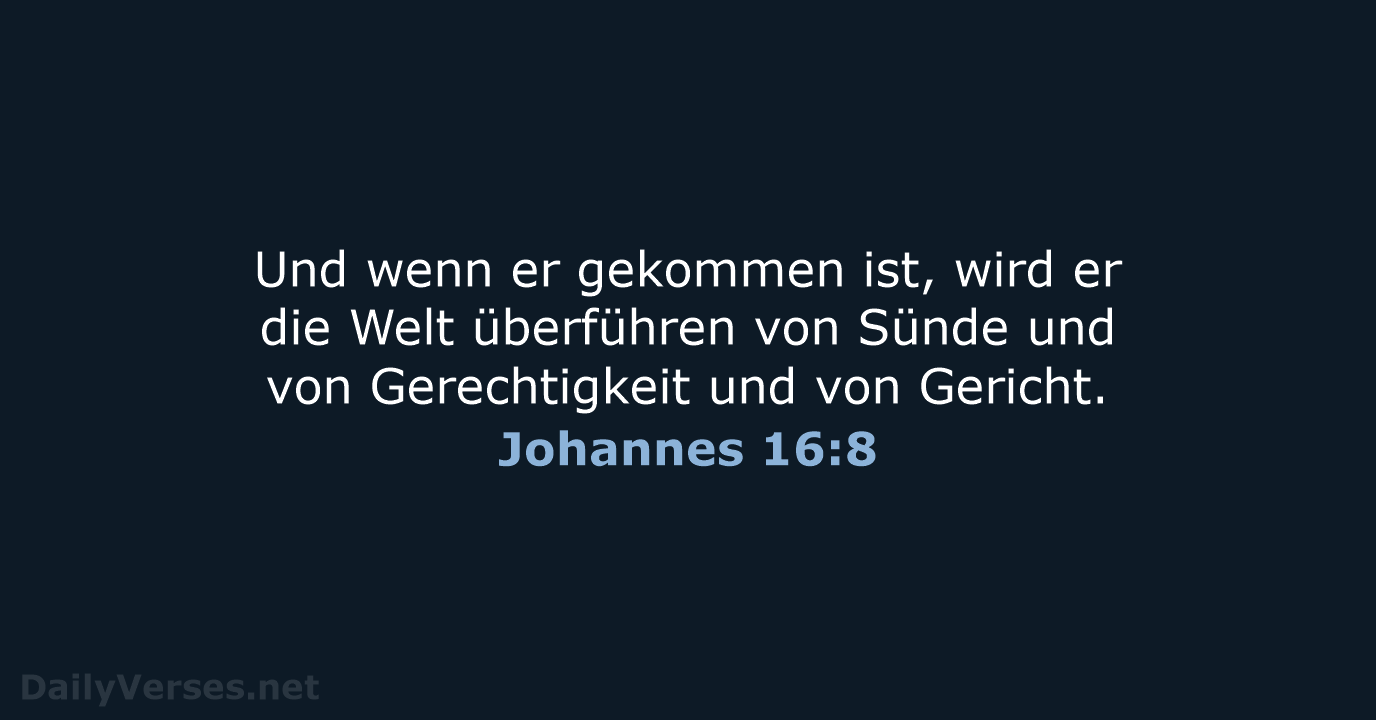 Johannes 16:8 - ELB