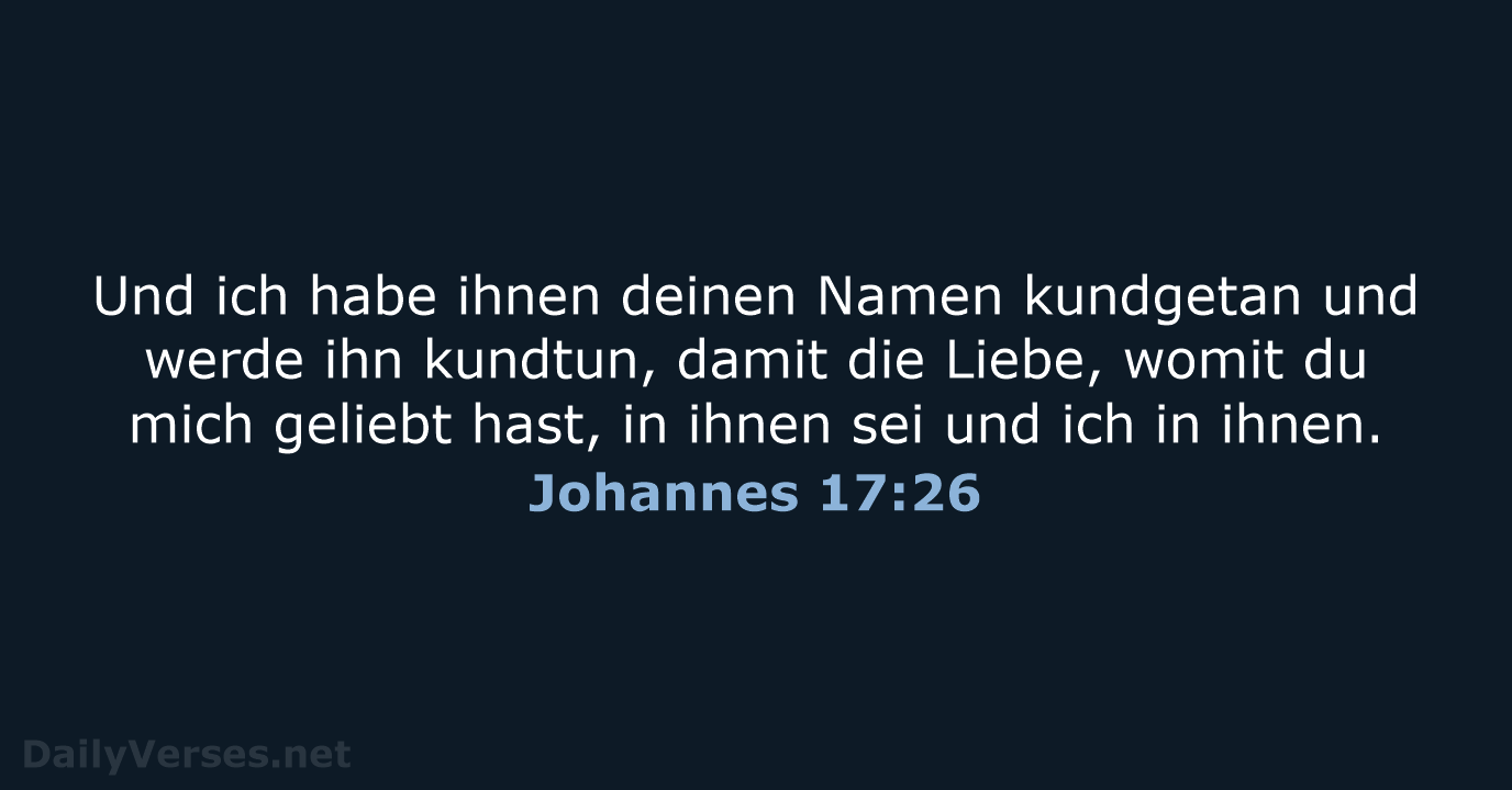Johannes 17:26 - ELB