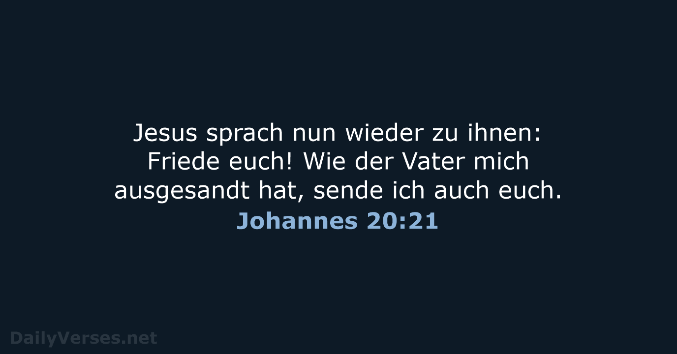 Johannes 20:21 - ELB
