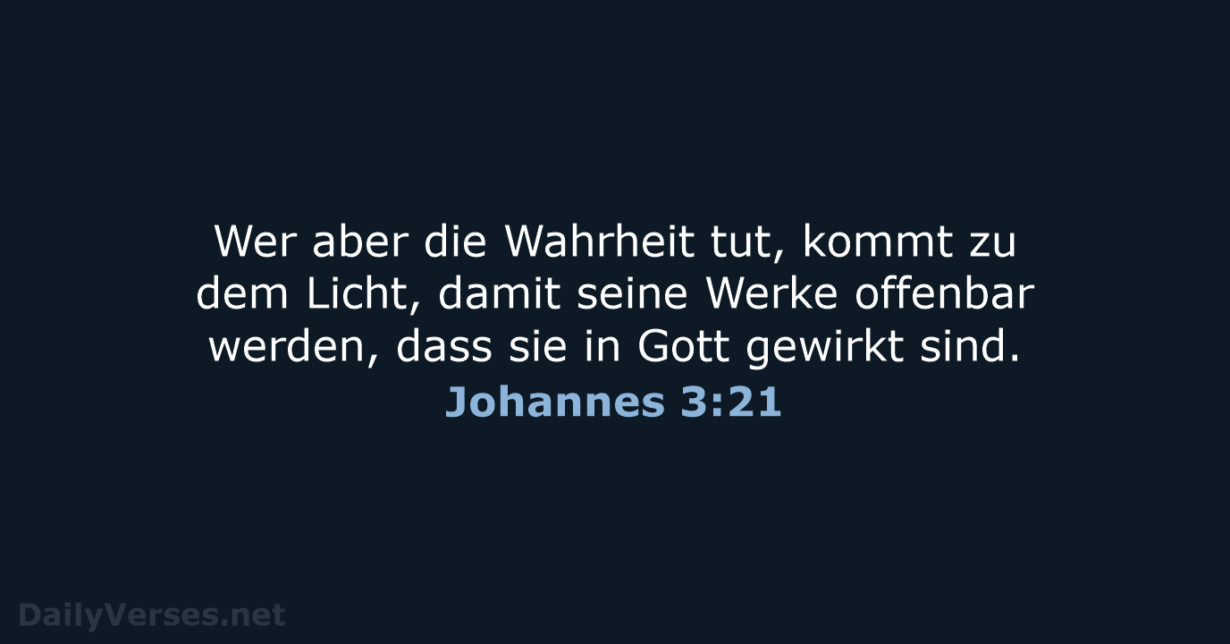 Johannes 3:21 - ELB
