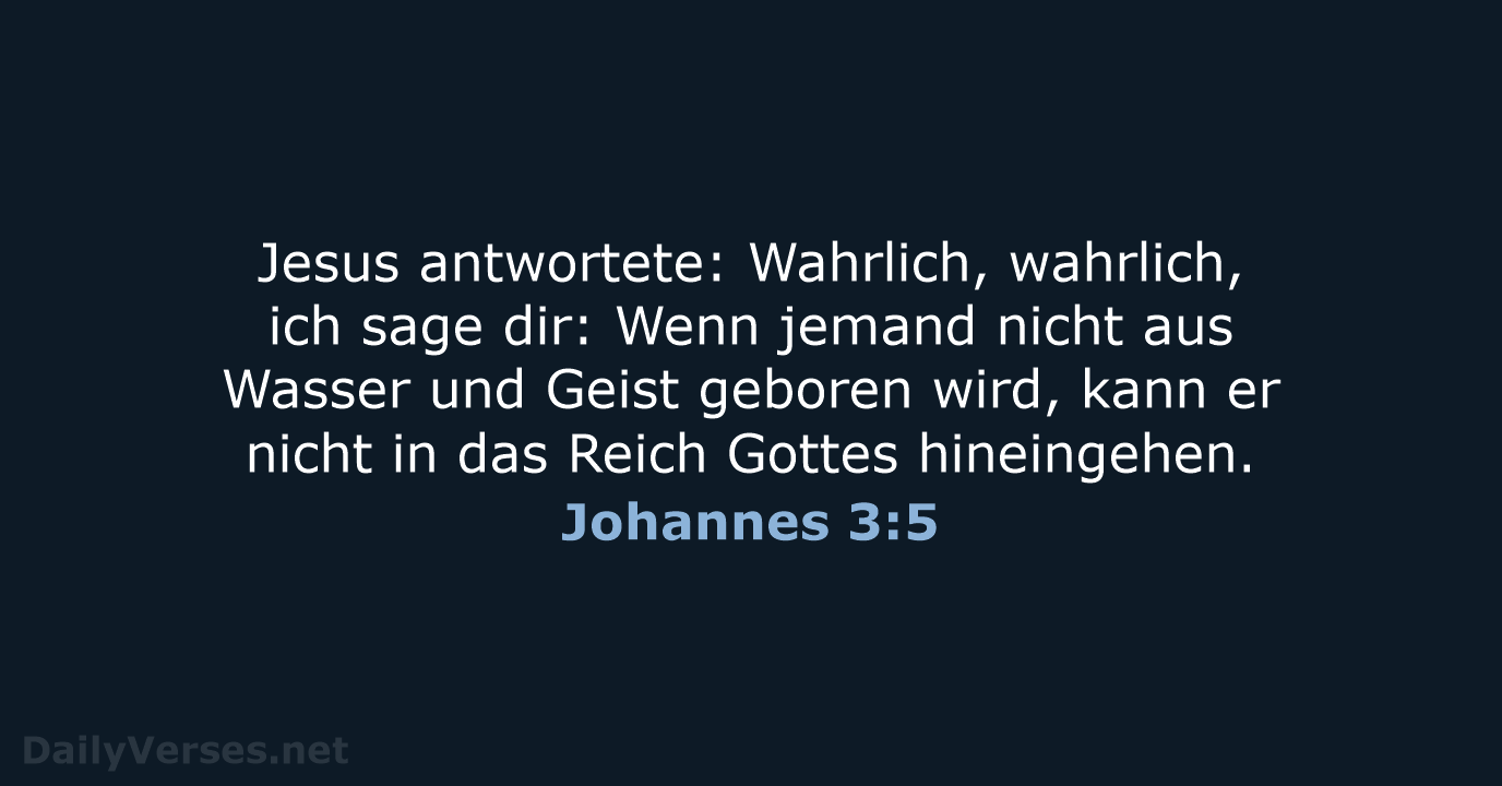 Johannes 3:5 - ELB