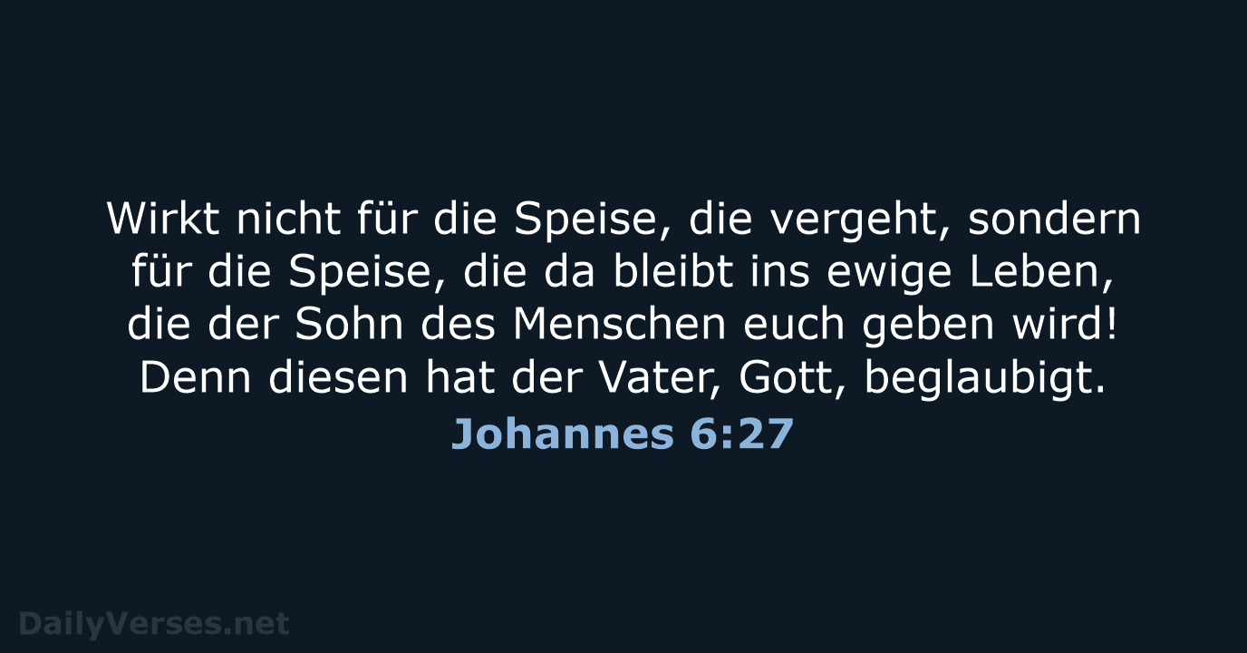 Johannes 6:27 - ELB