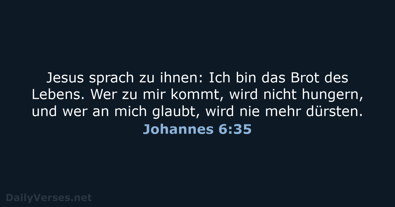 Johannes 6:35 - ELB