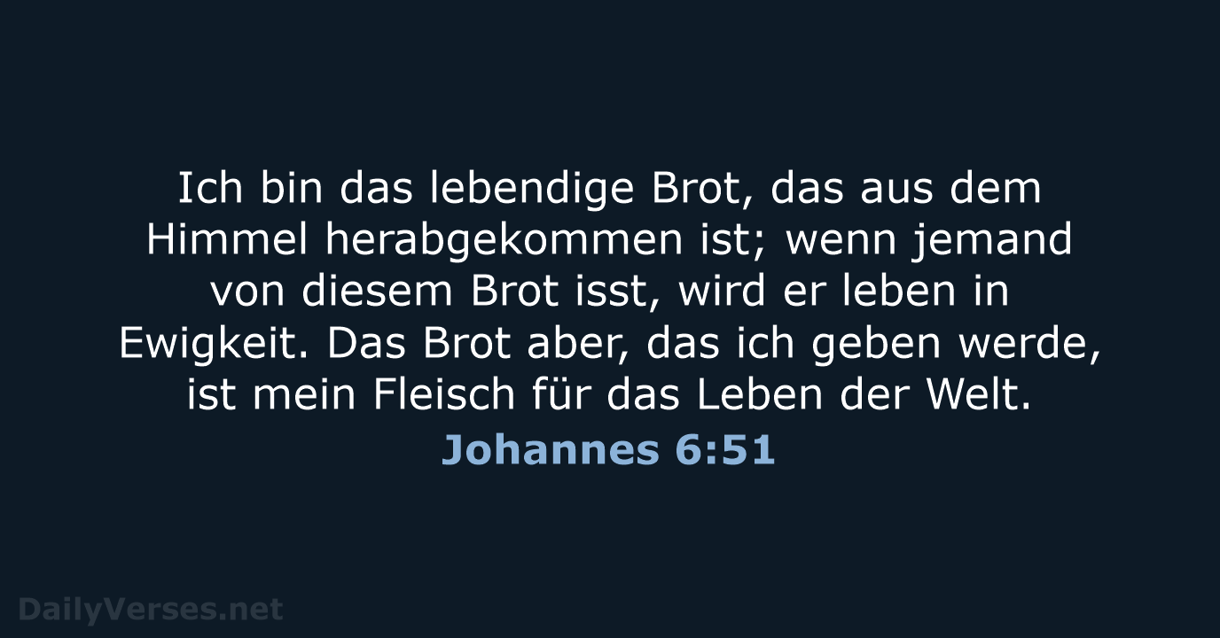 Johannes 6:51 - ELB