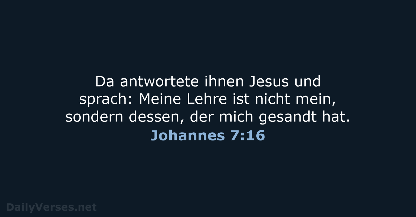 Johannes 7:16 - ELB