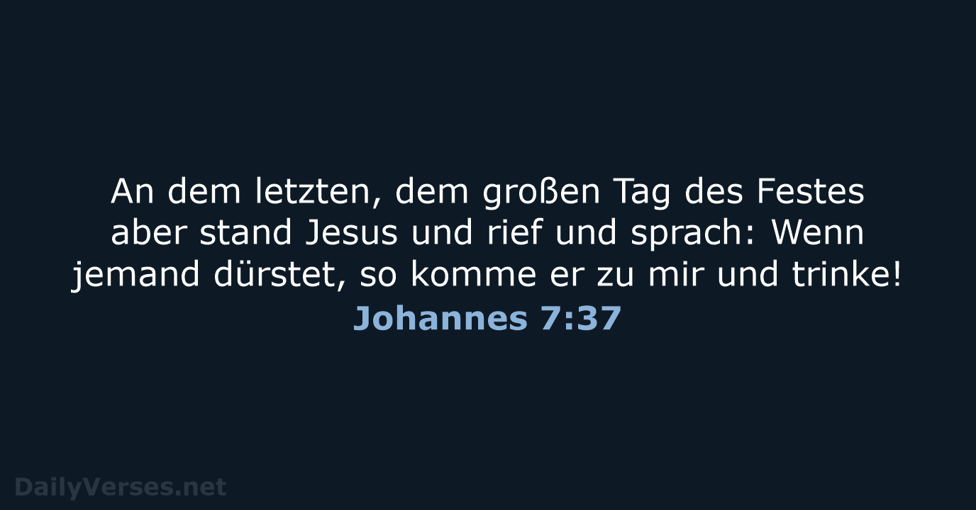 Johannes 7:37 - ELB