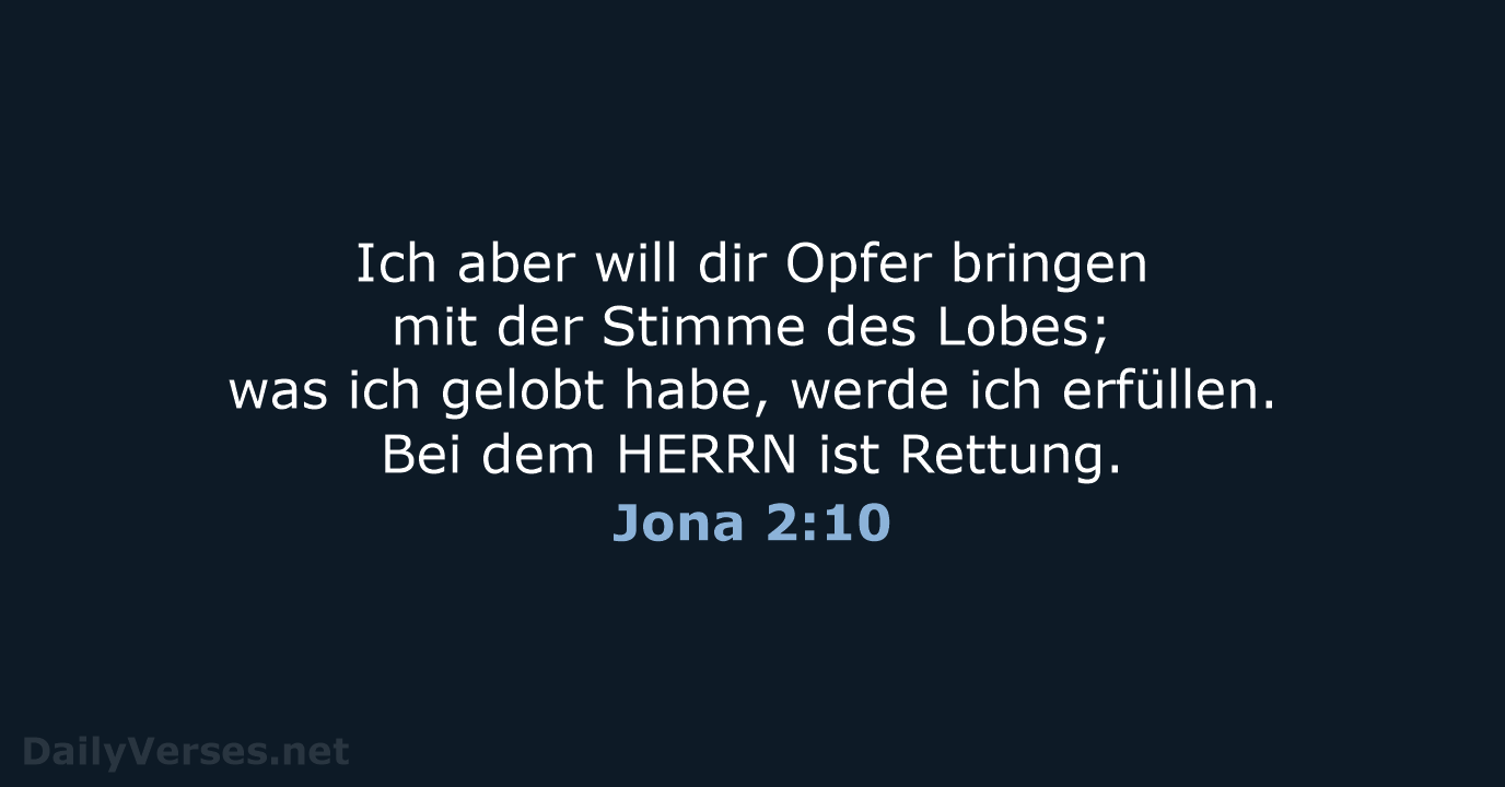 Jona 2:10 - ELB