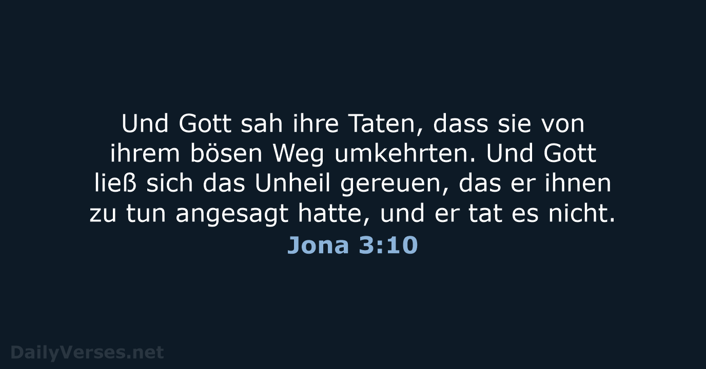 Jona 3:10 - ELB