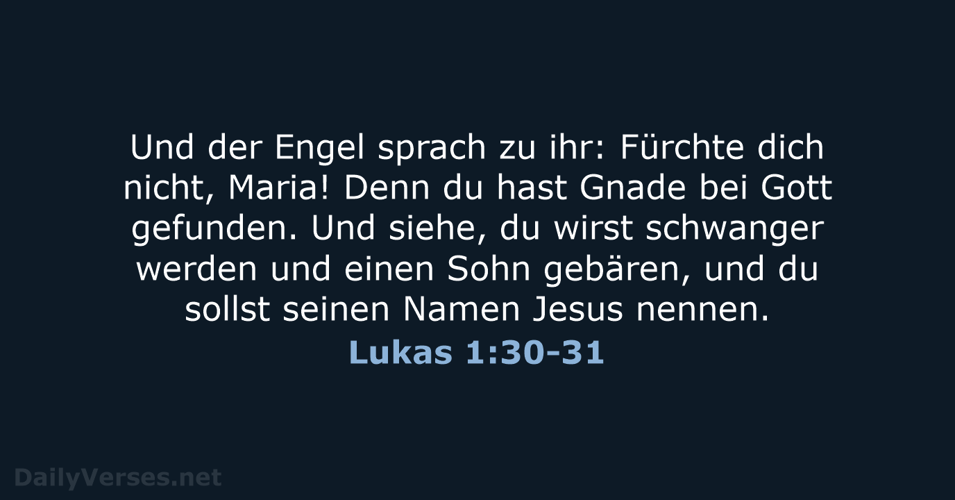 Lukas 1:30-31 - ELB
