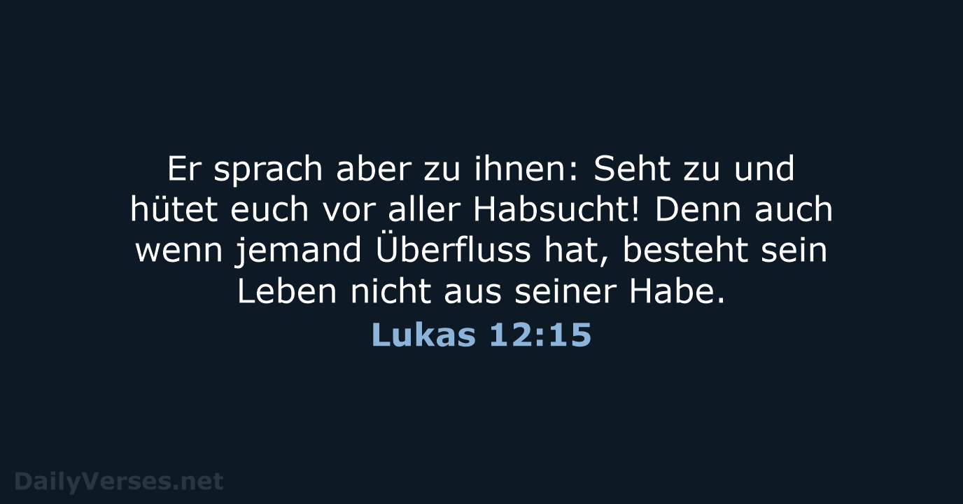 Lukas 12:15 - ELB