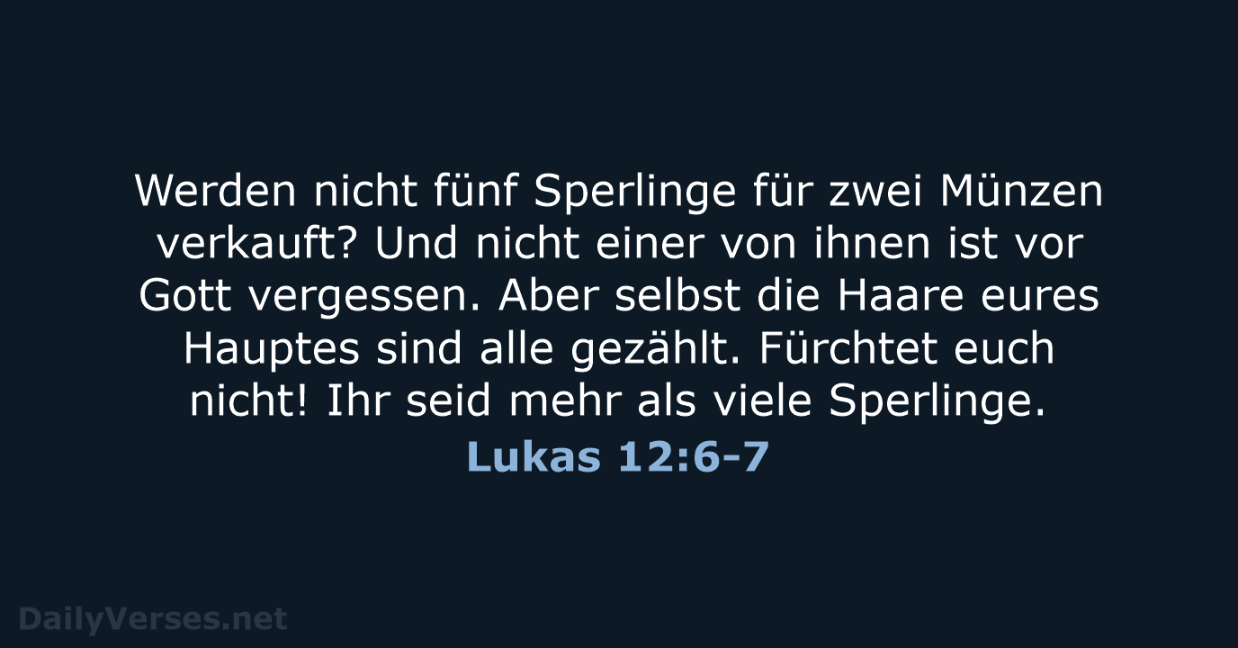 Lukas 12:6-7 - ELB