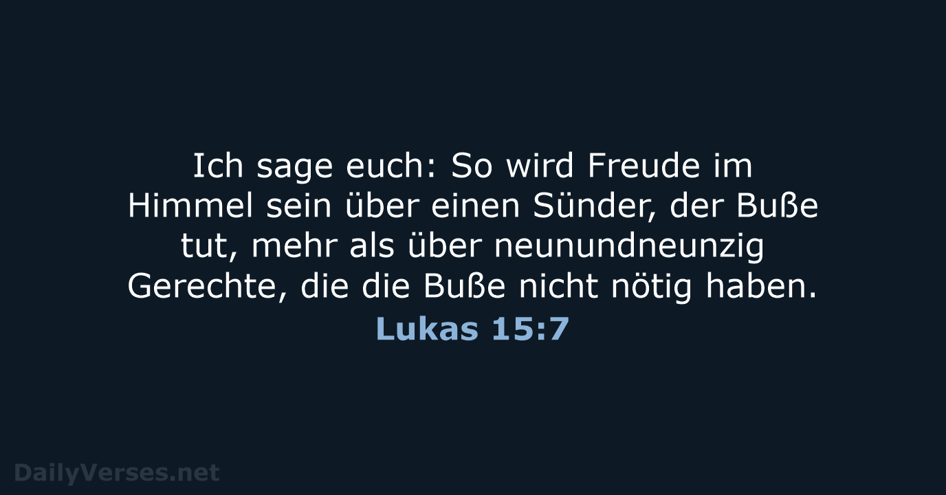 Lukas 15:7 - ELB