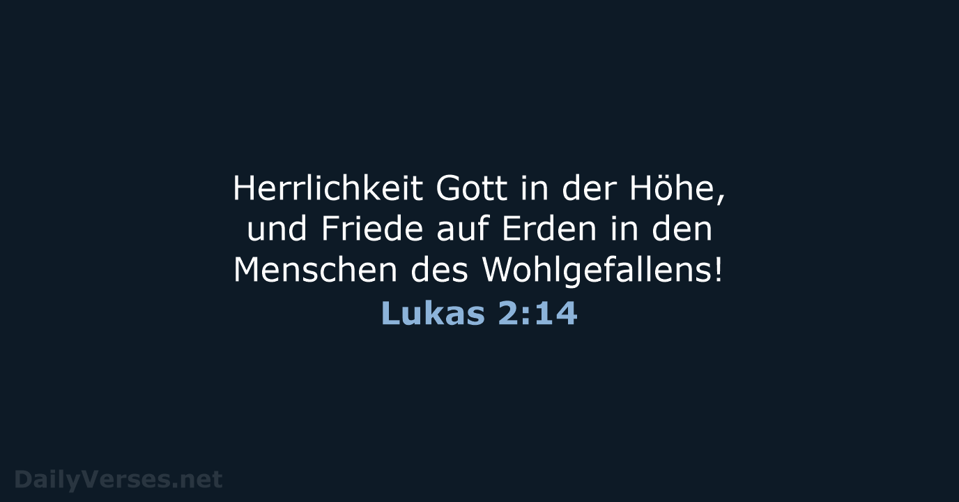 Lukas 2:14 - ELB