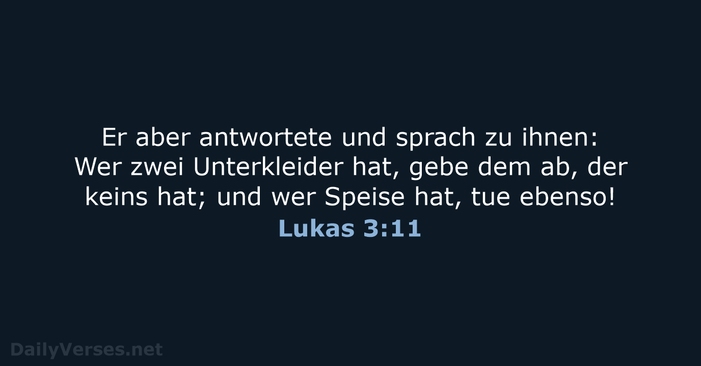 Lukas 3:11 - ELB