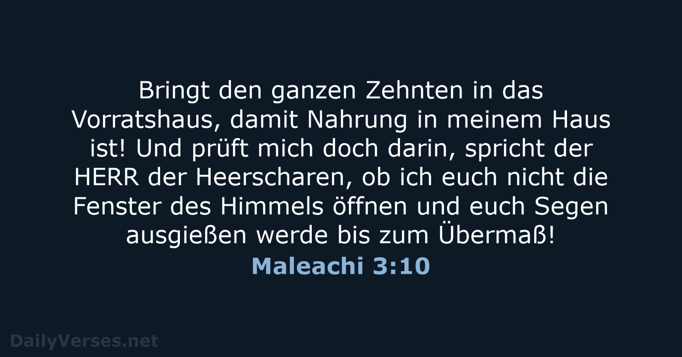 Maleachi 3:10 - ELB