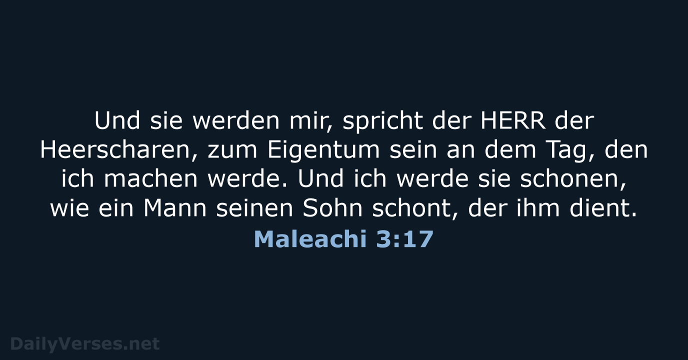 Maleachi 3:17 - ELB